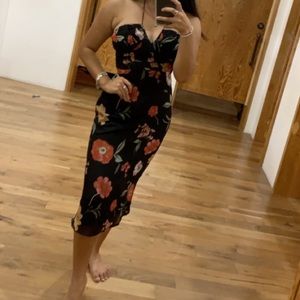 Urban Outfitters Cynthia floral strapless midi